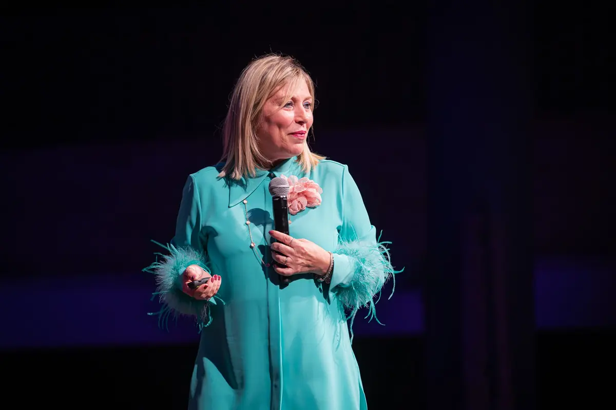 Anna Aulico durante un evento de L'Impresa è Donna