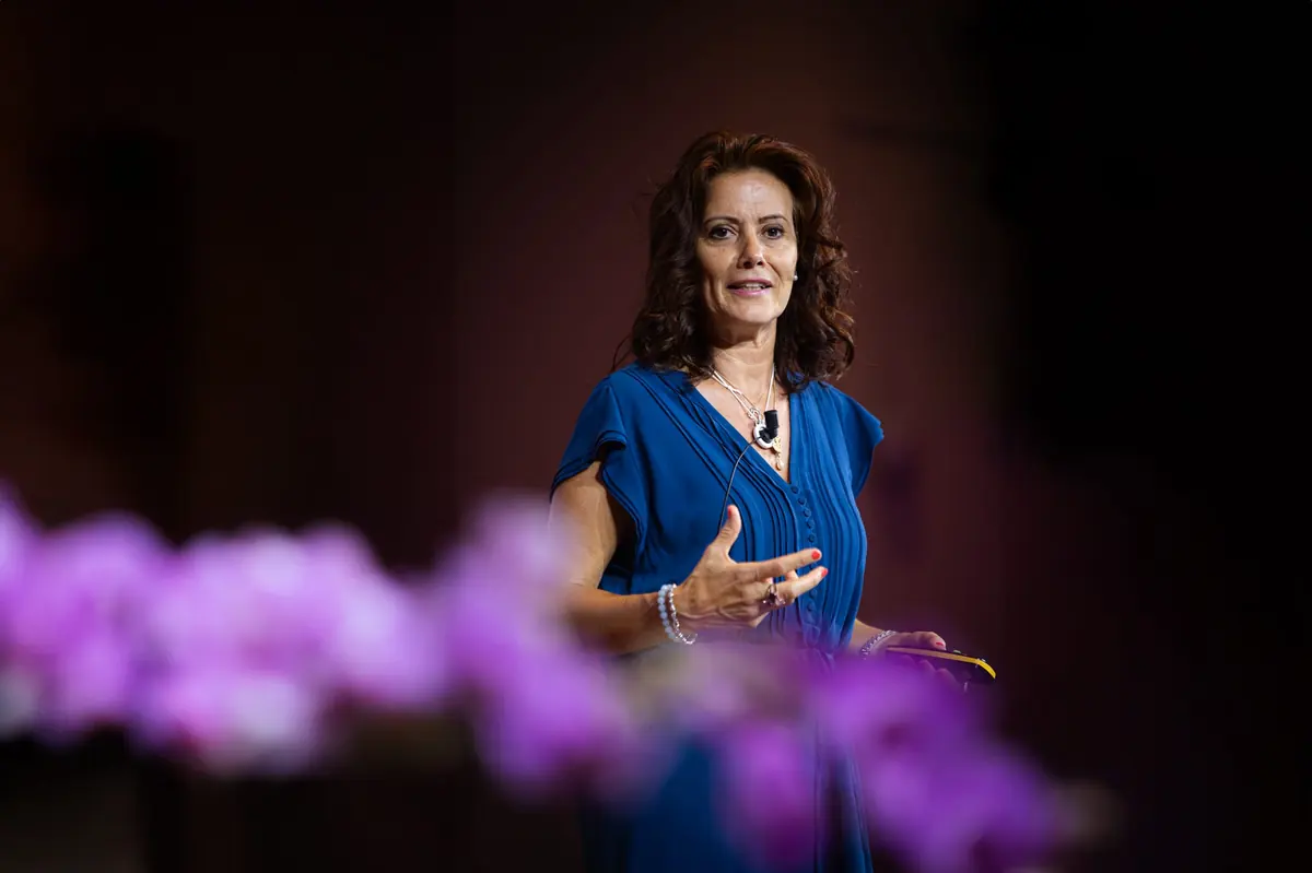 Michaela Gariboldi durante un evento de L'Impresa è Donna